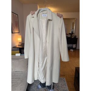 Women's Calvin Klein Wool Blend Trench Coat (MEDIUM/10)